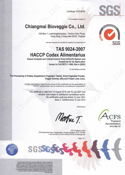 Good Maunfacturing Practice (HACCP)